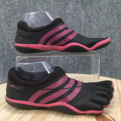 Adidas Shoes Womens 7 Adipure Trainer Barefoot Sneakers Black Pink Comfort Flats - Image 1 of 4