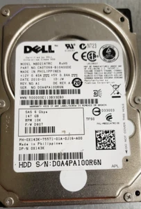 Dell MBD2147RC 147GB Internal 10k 2.5" HDD X143K toshiba - Picture 1 of 3