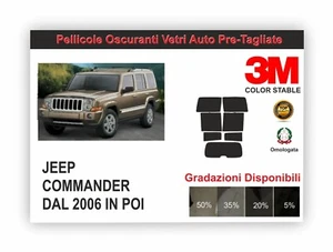 pellicola oscurante vetri pre-tagliata Jeep commander dal 2006 in poi posteriore - Imagen 1 de 1