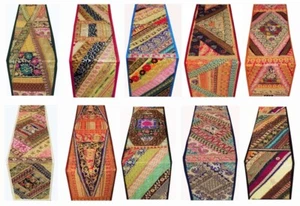GROSSHANDEL MENGE 10 STCK. 60" SELTENE IND PERLEN PAILLETTEN SARI GOBELIN ÜBERWURF TISCHLÄUFER - Bild 1 von 11