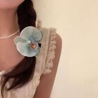 Pearl Orchid Flower Hairpin Cloth Girl Hair Clip Cute Flower Hair Clip  Summer