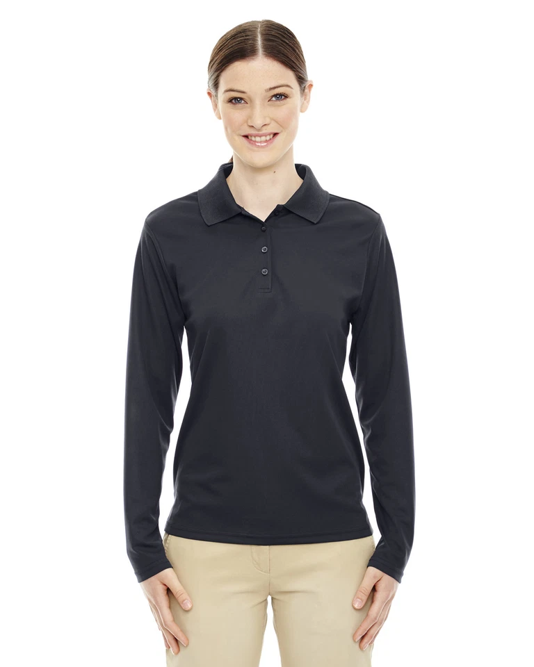 Camisa polo feminina Core 365 proteção UV desempenho manga longa piqué 3XL B-78192 - Imagem 1 de 1