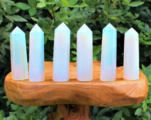 Opalite Obelisk, 4" (6-Sided, 'A' Grade, Opalite Point, Opalite Tower)  - Picture 1 of 10