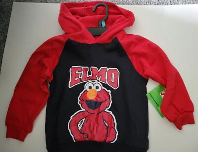 Sudadera con capucha Elmo roja y azul marino de Plaza Sésamo para niños talla 5T Foto 1 de 4