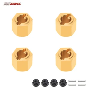 Buje hexagonal y tuercas de rueda de extensión de latón RCAWD para coche de radiocontrol 1/24 FMS FCX24 - Imagen 1 de 10