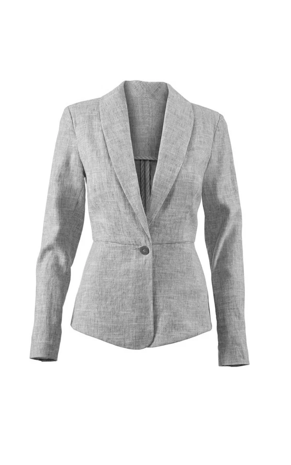 Blazer CAbi Beachwalk Estilo # 215 ~ Talla 8 ~ Mezcla de lino ~ $138 Venta al por menor Nuevo con etiquetas = Foto 1 de 1