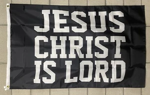 Jesus Christ Is Lord Flag FREE SHIP Church Religion Hope Savior USA Sign 3x5' - Picture 1 of 1