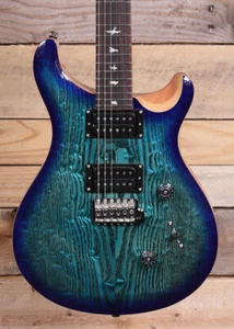 PRS SE Custom 24 Burled Ash Limited Edition Lake Blue w/ Gigbag - Picture 1 of 9