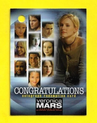 2006 Inkworks Veronica Mars Season 1 AR-1 Punched Redemption Kristen Bell - Image 1 of 3