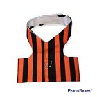 Dog or Cat Harness Vest Handmade Halloween Black Orange Stripe XXS - 2447, 2448