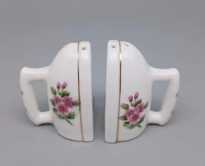 Coctelera de sal y pimienta vintage para planchar ropa miniatura Bone China 2" - Imagen 1 de 8