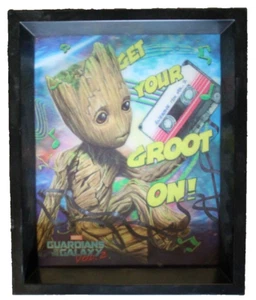 Marvel Guardiani della Galassia Vol. 2 3D GET YOUR GROOT ON! Telaio 9,25"x11,26" - Foto 1 di 6
