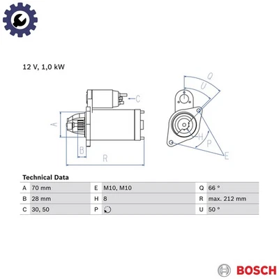 STARTER 0 986 023 230 FOR SUZUKI AERIO/Hatchback GRAND/VITARA/XL-7/II/NOMADE - Image 1 of 4