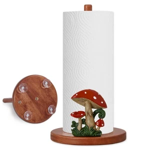Mushroom Paper Towel Holder Gifts for Women,Funny Mushroom Kitchen Decor,Wood... - Picture 1 of 7