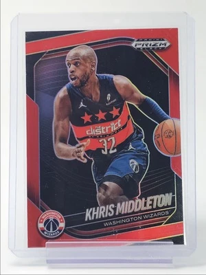 KHRIS MIDDLETON 2024-25 PANINI PRIZM NEGRO ROJO WASHINGTON WIZARDS/299 Q5997 Foto 1 de 2