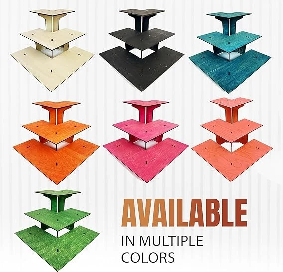 TORCHED 3-Tier Corner Retail Table Display Stand | 3 Step Corner Display Rack