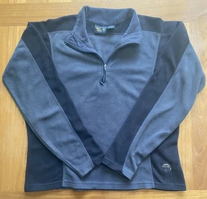Mountain Hardware Fleecejacke Damen Größe 10 (M) grau schwarz Polartec 1/4-Reißverschluss - Bild 1 von 4