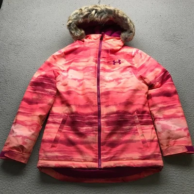 Under Armour Coldgear флис с подкладкой лыж парка куртка с капюшоном девочек молодежи средний   - Изображение 1 из 4