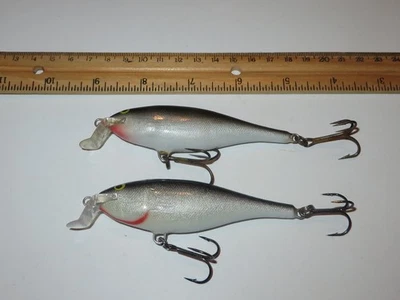 Lot of 2 Rapala Shallow Shad Rap SSR9 SSR-9 Crankbait Lures Shad Silver S - Image 1 of 4