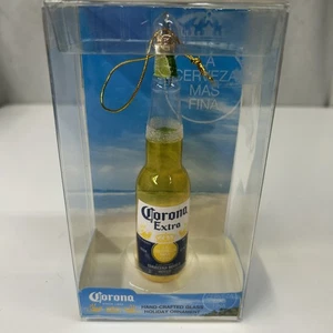 Kurt Adler Corona Beer Bottle Blown Glass Christmas Ornament - Picture 1 of 5