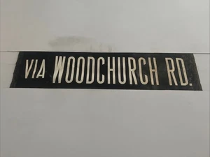 Via WOODCHURCH RD ROAD - Liverpool Sep1 Destination Bus Blind 28” Gift - Picture 1 of 11