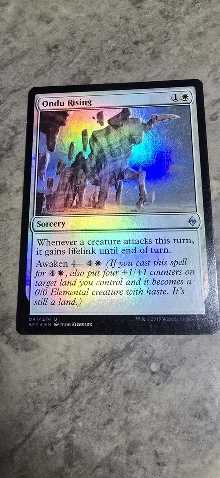 Ondu Rising Battle for Zendikar Foil Uncommon Sorcery MTG NM  - Image 1 of 1