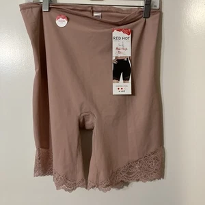 RED HOT SPANX 10189R Women`s Lace is More Mid-Thigh Short in Blush Nude size 3X - Picture 1 of 9