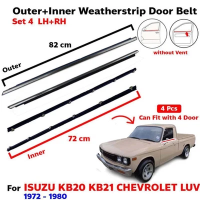 For Isuzu Faster KB KB20 KB25 Chevrolet LUV Door Belt Weather Seal Window Glass - Image 1 of 4