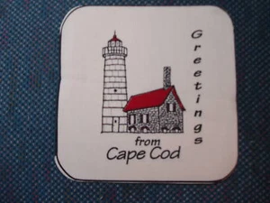 6 Stoffstücke: LEUCHTTURM - CAPE COD Grüße - Bild 1 von 1