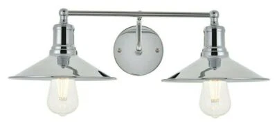 Aplique de Pared Cromo Moderno Granja Baño o Comedor Lámpara 20 pulgadas Foto 1 de 4