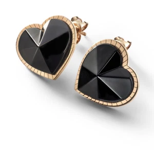 Baccarat Women's Etoile Mon Coeur Vermeil Black Crystal Earrings 2812897 - Picture 1 of 1