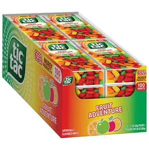 Tic Tac Fruit Adventure Mints 12 Count On-The-Go Refreshment Stocking 1.7 Oz - Picture 1 of 9