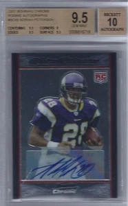2007 Adrian Peterson Bowman Chrome Rookie Auto- BGS 9.5 Gem Mint w/10 auto - Picture 1 of 1