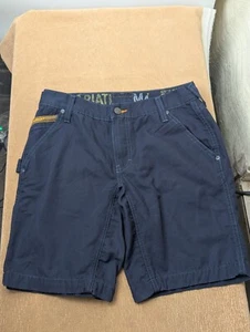 Ariat M4 Rebar Work Short Size Men's 32 Low Rise Boot Blue Canvas Carpenter Loop - Picture 1 of 16