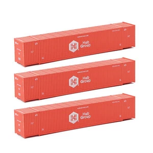 Evemodel 3pcs N Scale 53ft 1:160 Shipping Container 53' Cargo Box with Magets - Picture 1 of 28