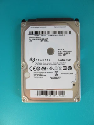 Seagate ST1000LM024 HN-M101MBB/AVA 1TB 2.5" HDD 2BA30004 2016 China S35 - Image 1 of 4