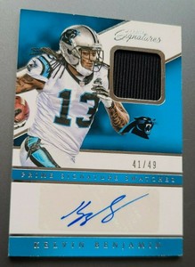 2016 Panini Prime Signatures Signature Swatches /49 Kelvin Benjamin #PSS-KB Auto