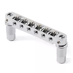 TonePros TPFR-C Locking Metric Roller Saddles Bridge, Large Posts, Chrome - Picture 1 of 3