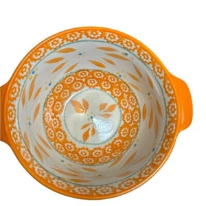 Temp-tations Ovenware by Tara Old World Orange 1.0/1.5 qt Mixing Serving Bowls - Picture 1 of 5