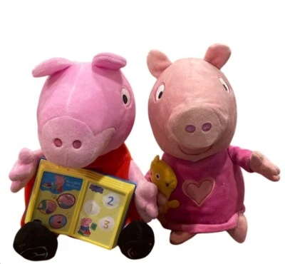VTech Read With Me Peppa Pig Learning Plush Works + Hug And Oink Peppa - Image 1 of 4