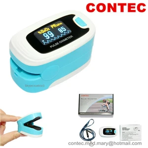 Oxímetro de pulso de dedo Contec Spo2 monitor medidor de oxígeno en sangre, monitor de paciente - Imagen 1 de 9