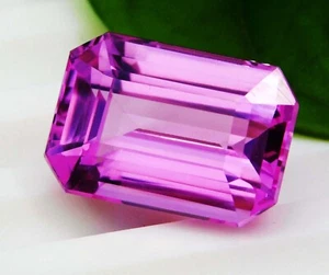Zertifizierter 26,71 ct natürlicher brasilianischer rosa Kunzit Smaragdschliff loser Edelstein - Bild 1 von 6