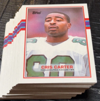 1989 TOPPS #121 CRIS CARTER RC HOF LOT OF 100 MINT PACK FRESH QTY: 100 - Image 1 of 2