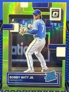 2022 Panini Donruss Optic BOBBY WITT JR Royals Lime Green Prizm Rated Rookie RC