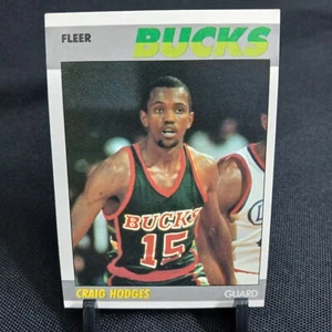 Tarjeta de baloncesto Craig Hodges 1987 Fleer #52 Milwaukee Bucks NBA (1A48) - Imagen 1 de 3
