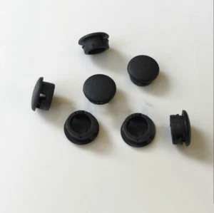 Round Plastic Blanking End Caps Tube Pipe Inserts Plug Bung Stopper Black/White - Picture 1 of 4