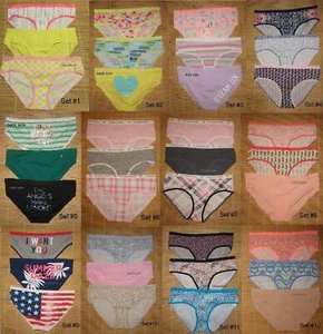 Juego de 3 bragas lencería de algodón Victoria's Secret hiphugger medianas M que eliges - Imagen 1 de 17