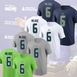 SALE 30% - Jalen Milroe #6 Seattle Seahawks 2025 Player Name & Number For Fans - Picture 1 of 7