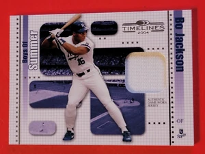 BO JACKSON JUEGO USADO JERSEY TARJETA 04 DONRUSS TIMELINES NIÑOS VERANO REAL RAIDERS - Imagen 1 de 2