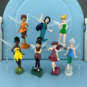 7Pcs/set Tinker Bell Fairies Princess Action Figures Kids Toys Doll Cake Toppers - Picture 1 of 2